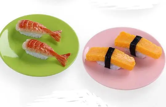 Japan Food Sushi Melamine Dish Rotary Sushi Plate Round Colorful Conveyor Belt Serving Plates