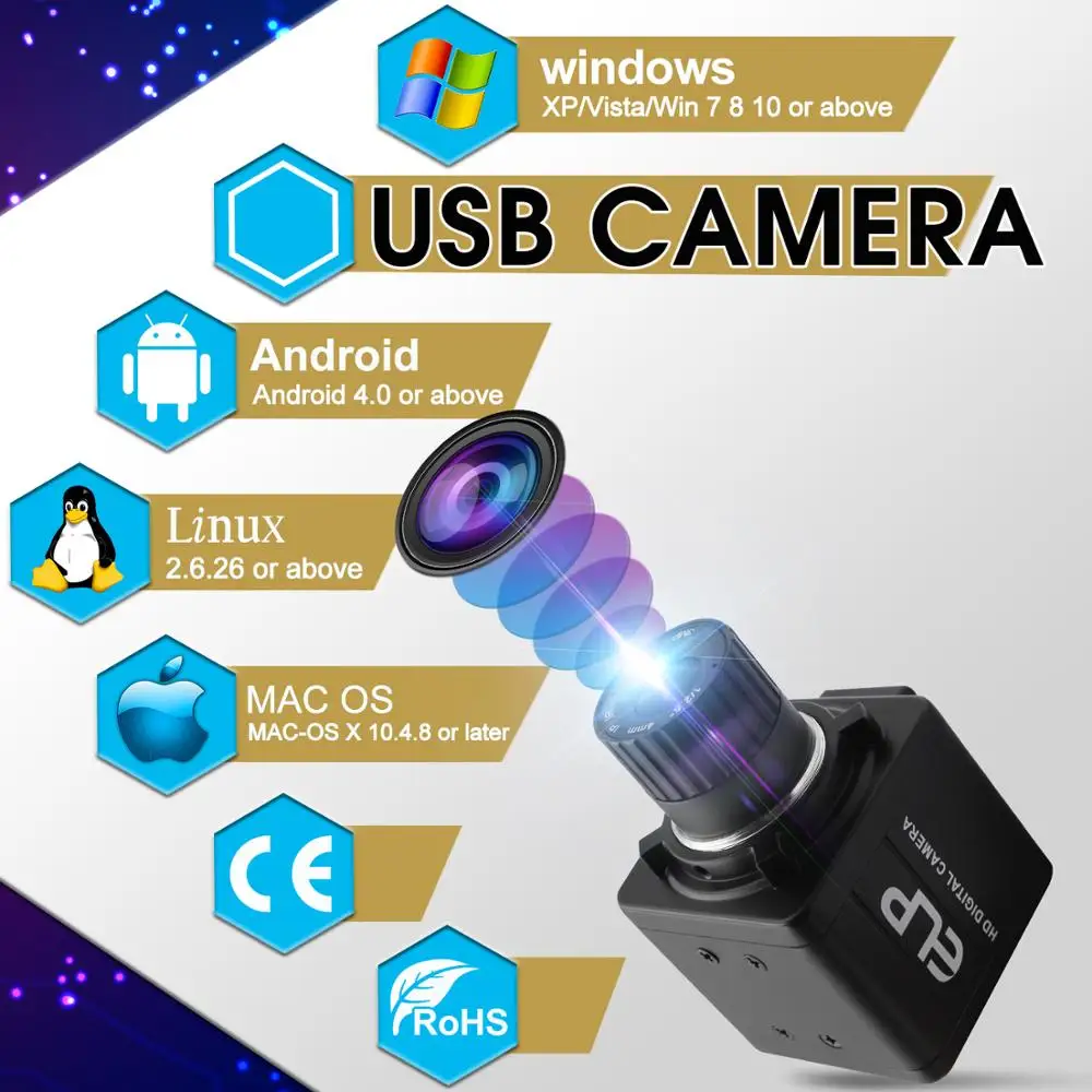 USB камера 4K 3840x2160 Mjpeg Sony IMX317 веб с датчиком ручной фиксированной фокусировкой для