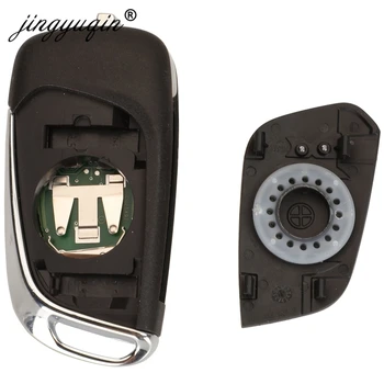 Keyforkess 3 pulsanti originali 433.92Mhz FSK ID46 PCF7941 Chip pieghevole Flip Car Key per Citroen DS3 DS4 DS5 C4L C4 telecomando automatico - Jingyuqin 3 pulsanti originali 433 92Mhz FSK ID46 PCF7941 Chip pieghevole Flip Car Key per