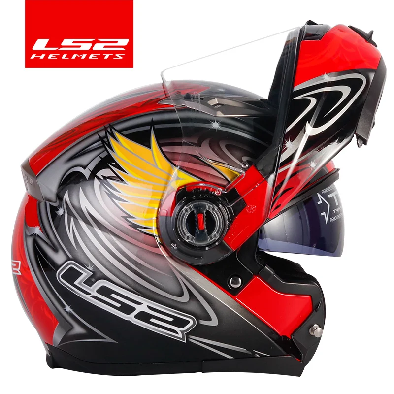 LS2 FF370 флип-ап мото rcycle шлем модульный с двойным шлемом стекло черный Солнечный козырек capacetes para мото гоночный шлем jet - Цвет: 5
