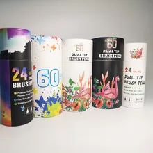60 цветов, двойной наконечник, кисть, маркеры для детей, школы, обучение, маркер,, искусство, Fineliner, рисование, раскраска, манга