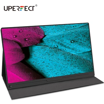 UPERFECT 휴대용 모니터, 15.6 인치 IPS HDR 1920x1080 FHD 아이 케어 스크린, USB C 게임 플레이어, 듀얼 스피커 컴퓨터 디스플레이