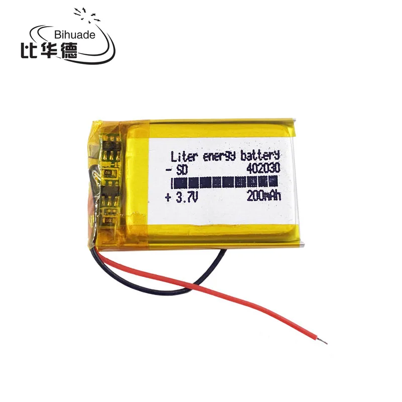3.7V,200mAH,402030 Polymer lithium ion / Li-ion battery for TOY,POWER BANK,GPS,mp3,mp4,cell phone,speaker