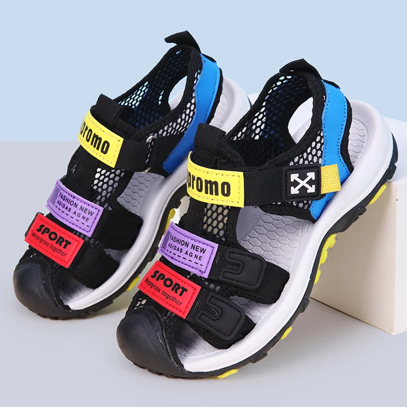 New Fashion Summer Girls Shoes Closed Toe Non-slip Girl Sandals Comfort Princess Wear To Seaside Vacation Beach | Спорт и