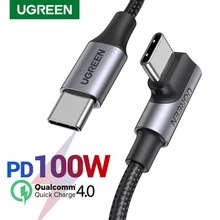 Ugreen – câble USB type-c PD 100W pour recharge rapide, cordon de chargeur usb-c pour Samsung Galaxy S9 et Macbook 4.0