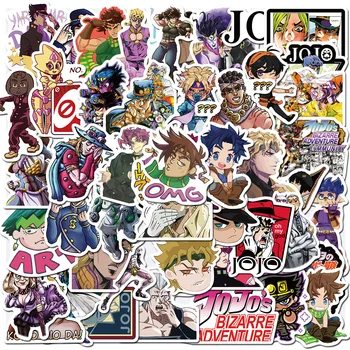 

50pcs/set Anime JoJo Bizarre Adventure Stickers Cosplay For Luggage Motor Cup Vinyl PVC Waterproof Cartoon Decal Sticker