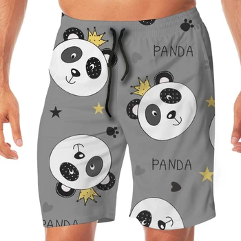 

Summer men's beach shorts Cute Panda Princess shorts men's short trousers