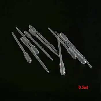 

500pcs 0.5ml Disposable Graduated Plastic pasteur pipette Polyethylene Makeup/Lab tool