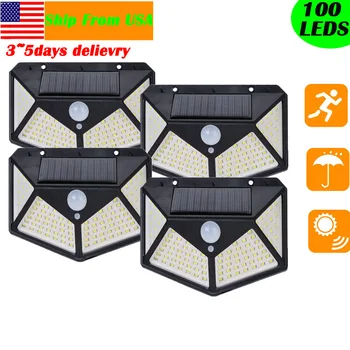 

100 LEDs Solar Light Outdoor Solar Lamp Motion Sensor Wall Light Waterproof Solar Powered Sunlight For Garden Decoration