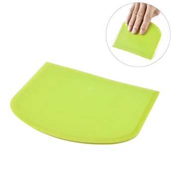 

1PC Dough Bowl Scraper Kitchen Gadget Curved Edge Flat Edge Flexible Scraper for Scraping Baking Bread Dough Cake