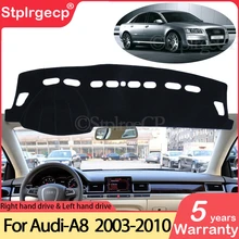 Dla Audi A8 D3 2003 ~ 2010 4E antypoślizgowa mata anty-uv pokrywa deski rozdzielczej Pad Shade Dashmat Protect Carpet akcesoria s-line 2006 2007