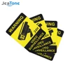 4 Pcs Warning Stickers Surveillance Security Camera Alarm Sticker Warning Decal Signs, Waterproof Frosted Texture Warning Tape ► Photo 1/6