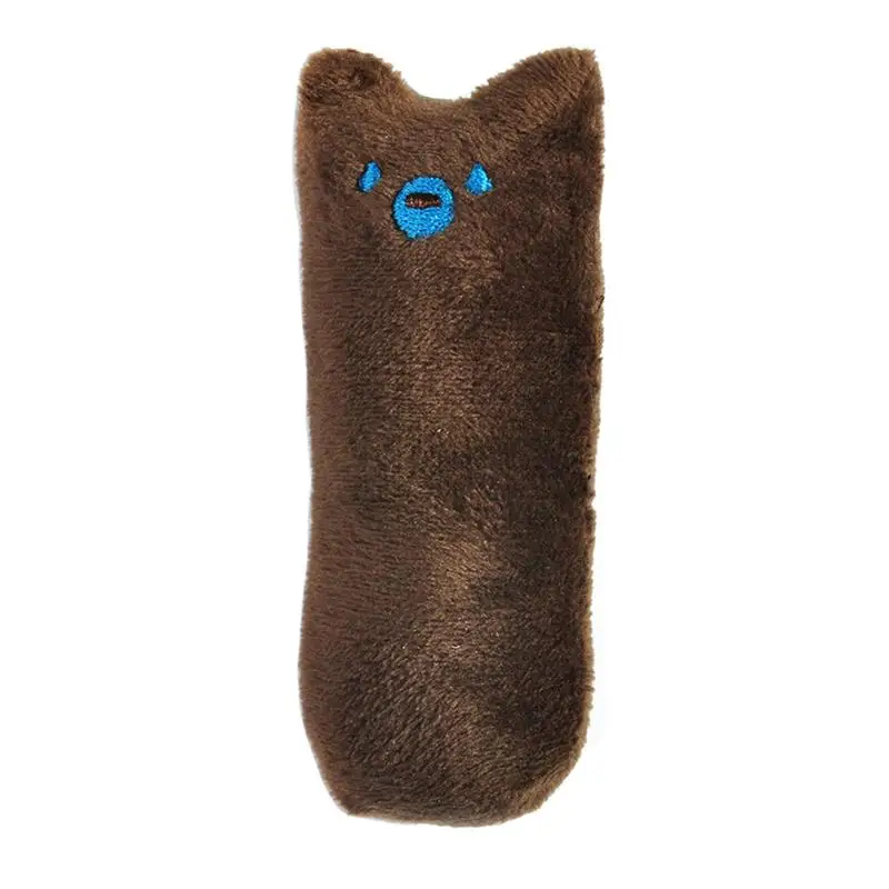 Coffee Забавный интерактивный Crazy кошка игрушка питомец котенок жевательная игрушка Зубы шлифовальные игрушки для кошек Catnip когти с накатанной головкой укус кошачья мята для кошек Kickers - Цвет: Coffee