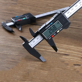

LCD Digital Electronic Carbon Fiber Vernier Caliper 150mm 6 inch Gauge Micrometer Measuring Tool