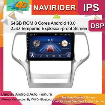 

Deluxe 4G Lte Android 10.0 Head Unit For Jeep Grand Cherokee 2013 Tape Recorder Car Audio Stereo Radio GPS Multimedia Navigation