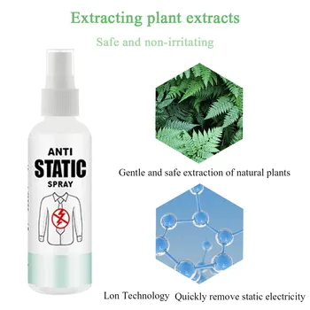 

30/100ML Anti-static spray Anti-Static Cloth Hair Spray Effectively Eliminates Static Cling Household cleaning#