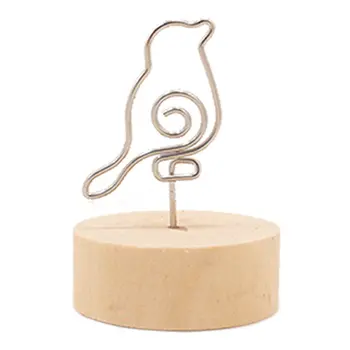 

Wooden Crafts Creative Wooden Iron Shelf Note Holder Business Card Holder Decoration Handmade Accessories