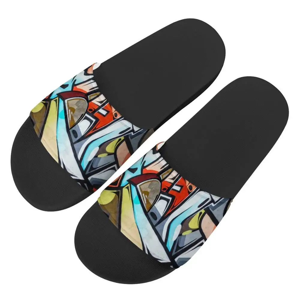 

Men Custom Pattern Slippers Graffiti art Print Summer Fashion Slide Sandals Outdoor Non-slip Beach Shoes Platform Flip Flops