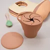 BPA Free Kids Silicone Food Storage Box Solid Color Baby Snack Cup Portable Children Snacks Container With Lid 6