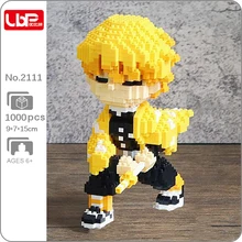 

LBP 2111 Anime Demon Building Blocks Slayer Agatsuma Zenitsu Sword Warrior Monster Mini Diamond Bricks Toy for Children Kid Gift