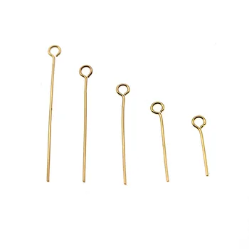 

100pc Stainless Steel Eye Pins Head Pin Needles DIY Jewelry Findings Necklace Beading Making Earrings Clasp Hooks Wire Connector