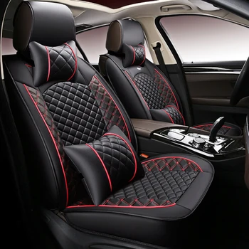 

WLMWL Universal Leather Car seat cover for SEAT all model LEON Toledo Ateca IBL exeo arona car styling accessories All car model