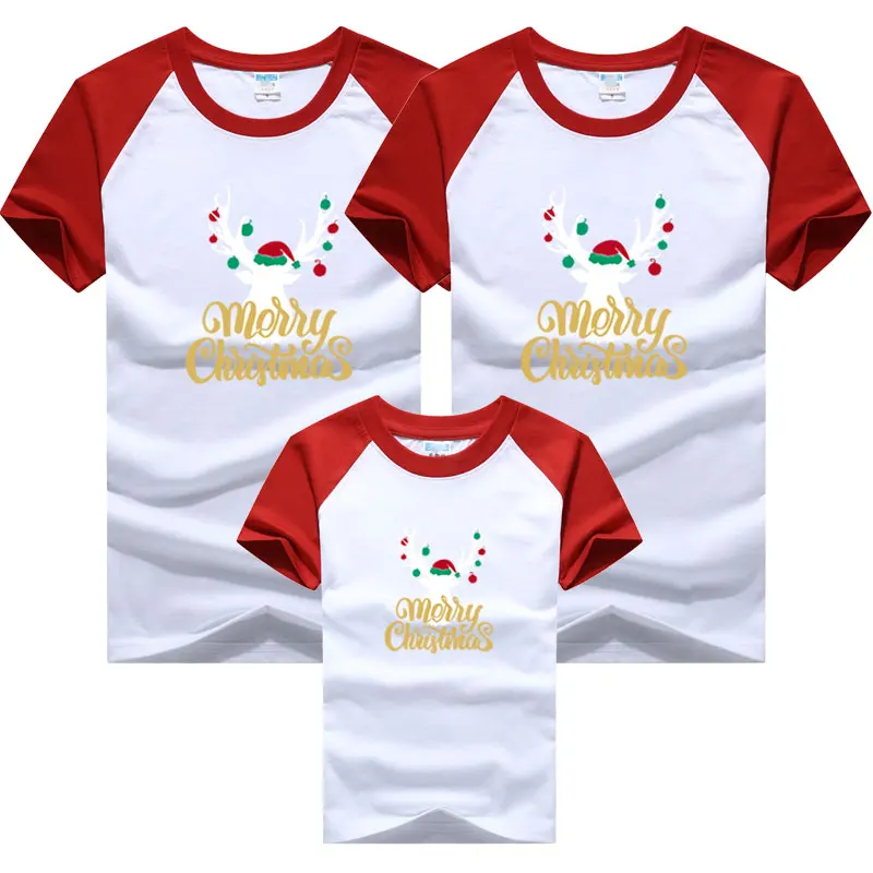 Семейная одежда для семьи футболка папы мамы детей Рождественская дочери отца