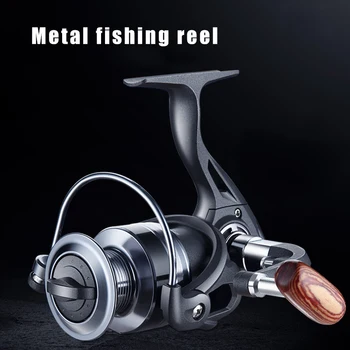 

Summer Fishing Reel With Left/Right Interchangeable Wood Handle Light Weight Ultra Smooth Powerful Metal Body Gear Ratio Perfect