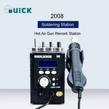 Быстрый 2008 ESD цифровой дисплей Сварка тепловой пушкой паяльная станция для iPhone samsung материнская плата BGA ремонт паяльные станции