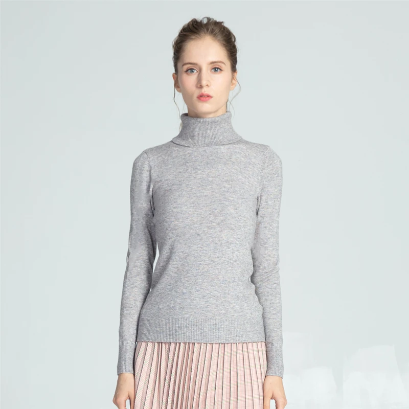 Marwin/Новое поступление, Осень-зима, мягкий теплый материал, повседневный пуловер с отложным воротником, женский толстый вязаный свитер с высоким воротником