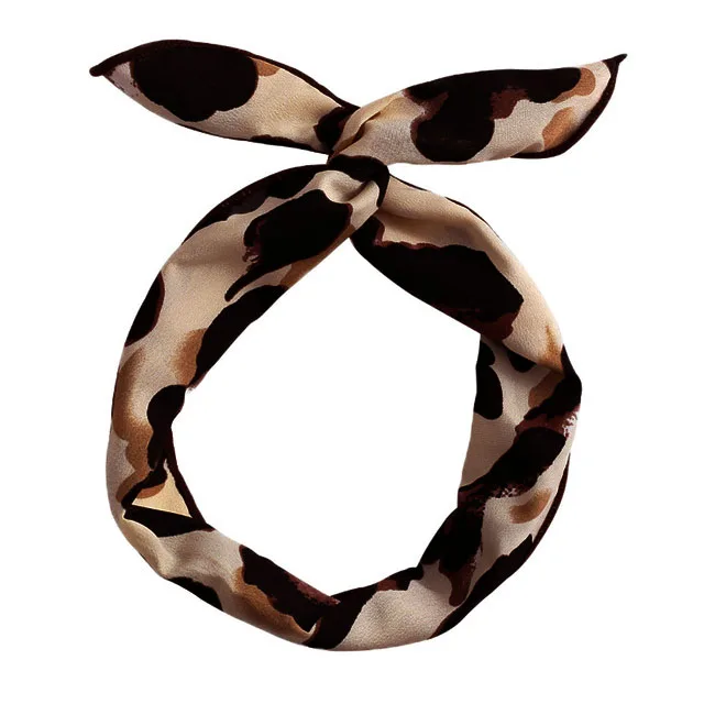 Fashion Turban Banana Print Headband Women Bunny Ear Hair Band Summer Metal Wire Scarf Cross Bowknot Hair Accessories For Girls head scarf bandana Hair Accessories