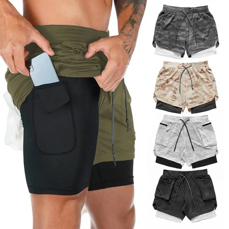2 1 Gym Shorts Men Running 2 1 Workout Shorts Mens Unisex 2 1