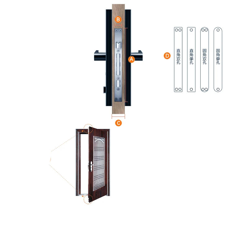 Умный дверной замок отпечатка пальца цифровой электрический биометрический замок поддержка IC карта Пароль