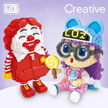 

LOZ Mini Diamond Blocks Glasses Girl Cartoon Uncle Model Kid Lovely Plastic Building Blocks Toy for Children birthday gift