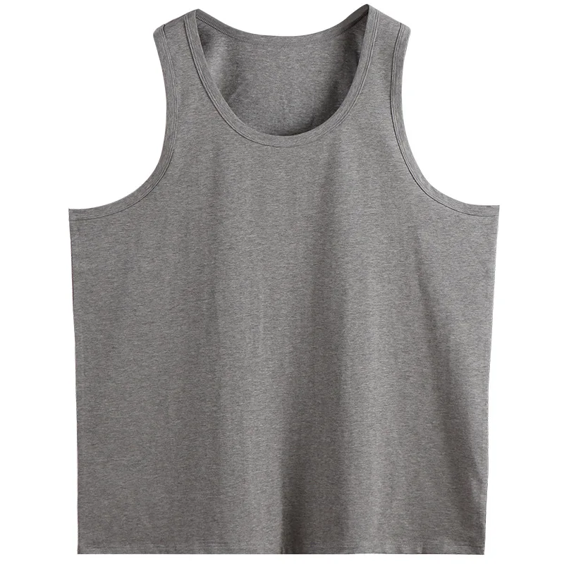 Big Size 8XL Cotton Mens Underwear Sleeveless Tank Tops Solid Vest Undershirts O-neck Workout T-shirt Men's Singlet Underwear