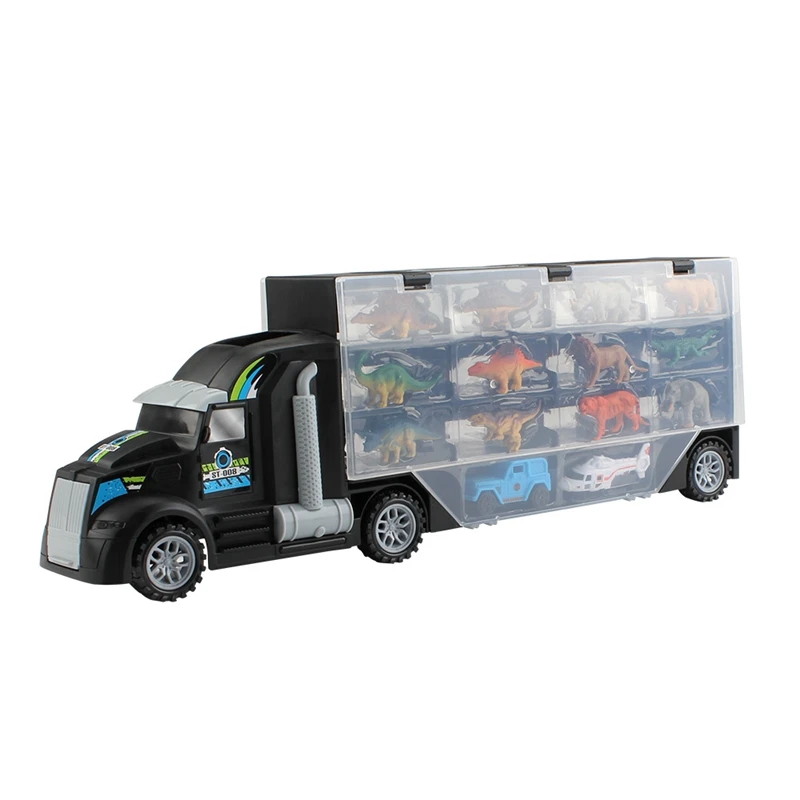 

Dinosaur Model Transport Vehicle Tractor Animal Doll Transport Truck Toy Children Funny Container Truck Toy Dinosaur Model