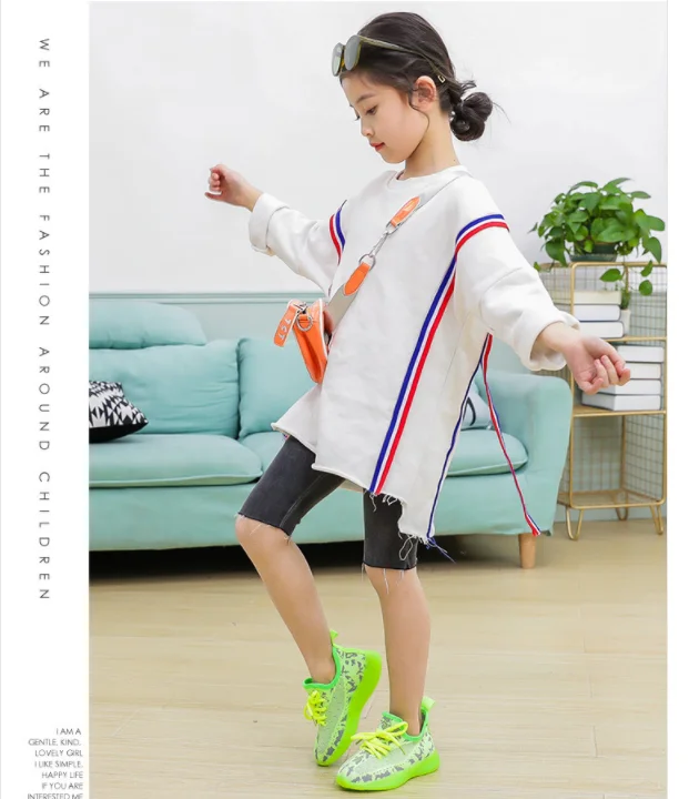 Fly Knit светящаяся детская обувь; Новинка; сетчатая дышащая обувь для мальчиков и девочек; повседневная обувь для бега; кроссовки для девочек