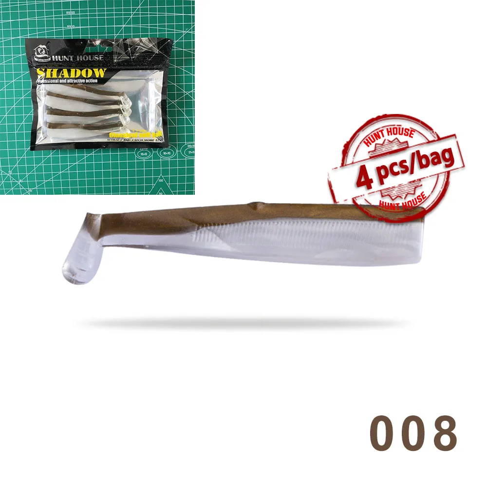 

Hunthouse black minnow LW216 body 100mm easy shiner fishing lure soft lure lead jig bait bass pike fishing leurre souple