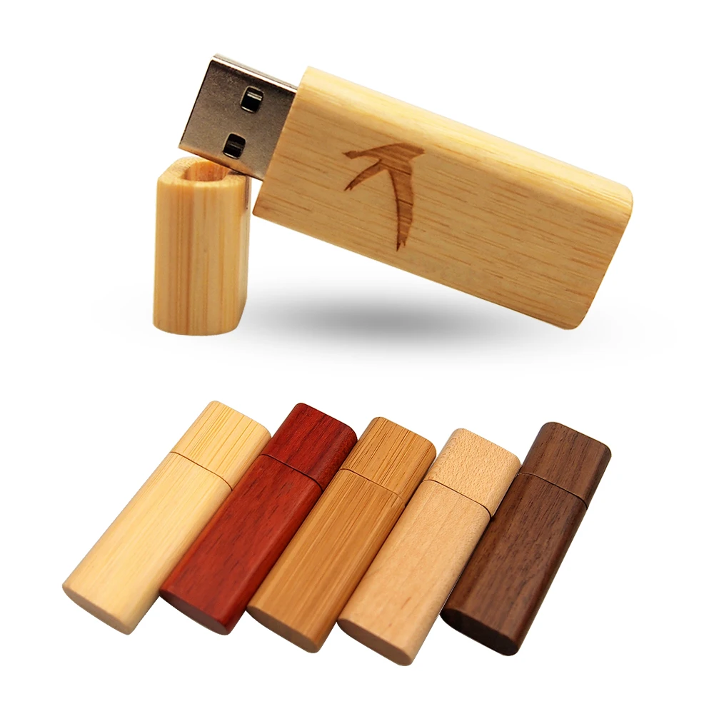 Wooden Bamboo USB Flash Drive Wood Chips Pendrive 4GB 8GB 16GB 32GB 64GB Memory Stick U Disk Personal Gift 10PCS Free Logo | Компьютеры и