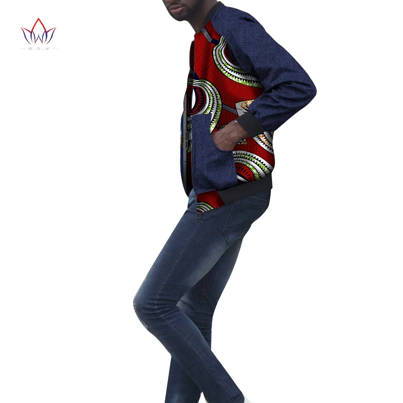 Африканская джинсовая куртка для Мужская куртка с капюшоном Африканский топ с длинными рукавами мужская одежда в африканском стиле