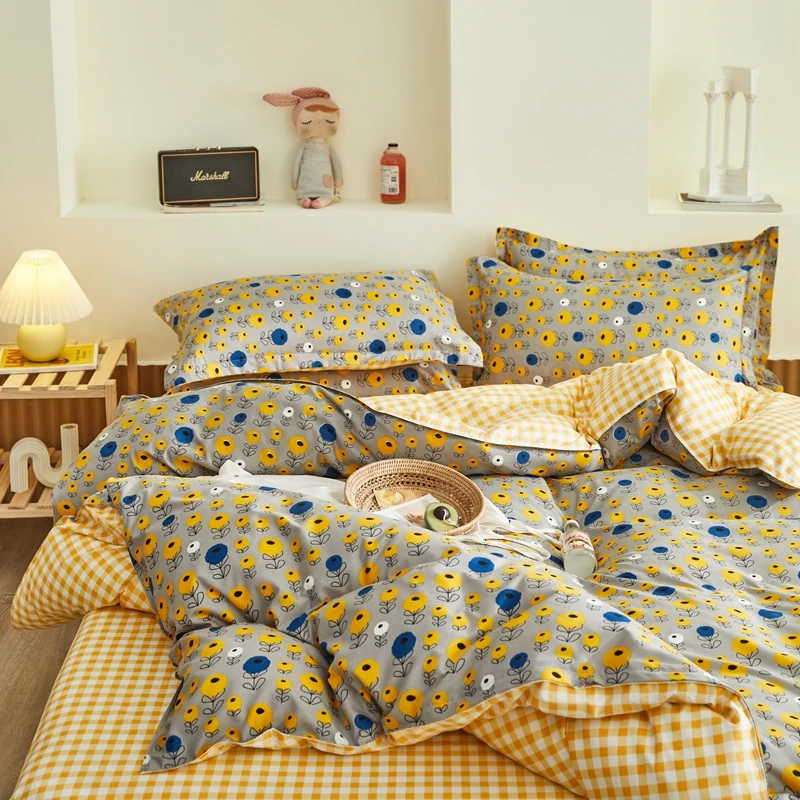Pastoral Bedding Set，210x210 Duvet 