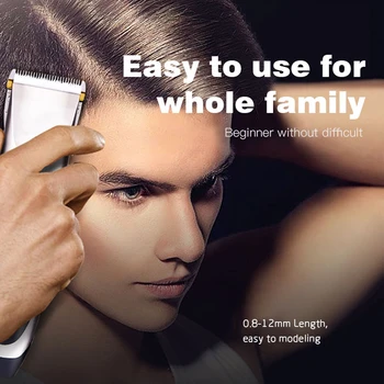 

Professional Barber Electric Hair Clipper Rechargeable Hair Trimmer for Men Hair Cutting Machine Shaving Beard Electric Razor