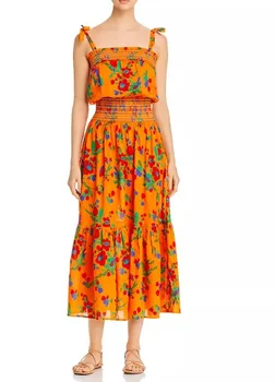 

Women Dress Spring and Summer New Style Style Sling Cotton Print Dress