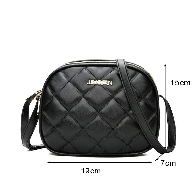 Fashion Diamond Pattern PU Leather Messenger Women Bag Ladies Shoulder Bags Black Luxury Design Crossbody Bags Small Messenger
