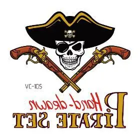 

Waterproof Temporary Tatoo Fake Tattoo Sticker Hot stamping Tattoos Pirates Skull Gun Tatto Tatouage For Men Girl Women Kids