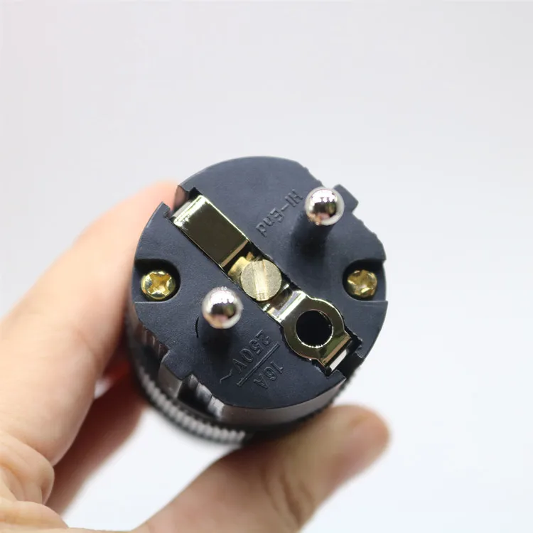 XSSH аудио FP-02EU hi-end DIY HIFI Чистая медь покрытие золото Электрический разъем Мужской ЕС Европейская стандартная вилка питания
