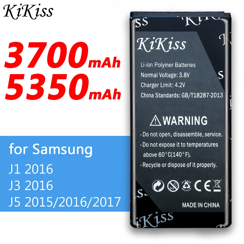 Высоко KiKiss батарея для samsung Galaxy Grand Prime SM G530 G530H/J5 /J1 J3 J5 /J5 сменная батарея J510