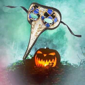 

Halloween Party Mask Animal Bird Mouth Painted Antique Venetian Mask Masquerade Cosplay Props For Music Mardi Gras Carnival
