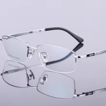 Pure Titanium New Type Glass Frame Ultra Light Business Simple Myopic Glass Frame Men's Fashion Half Frame