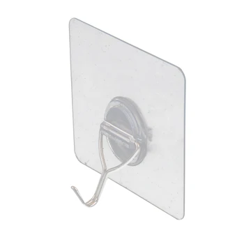 

Adhesive Hooks, Seamless Wall-mounted Storage Rack Clear Heavy Duty Hooks For Kitchen Bathroom Door Ceiling Hanger
